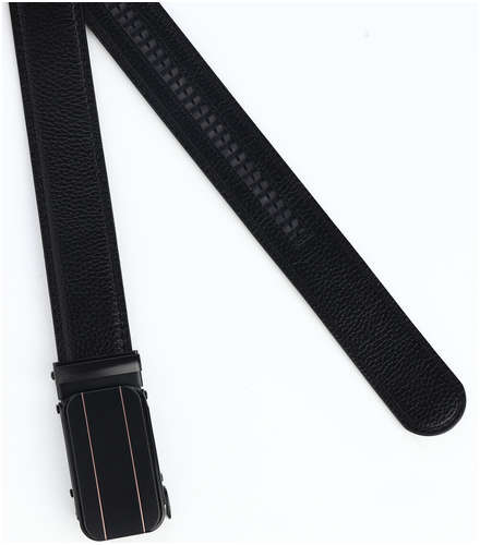 Ремень мужской, ширина 3,5 см, пряжка автомат, цвет черный / 103202788 - вид 2
