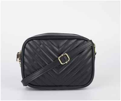 Сумка женская, со строчкой и цветной подкладкой, черная NAZAMOK / 103100563 - вид 2