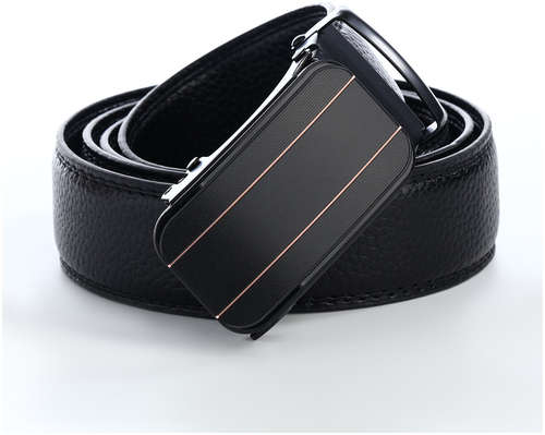 Ремень мужской, ширина 3,5 см, пряжка автомат, цвет черный 103202788