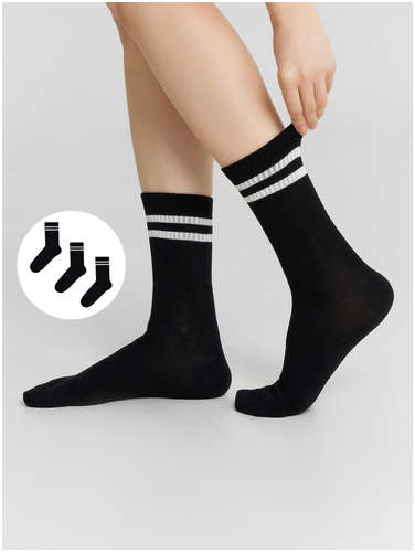 Носки женские черные в наборе, 3 пары Mark Formelle 103239405