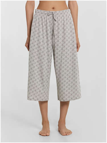 Бриджи домашние женские серые с монограммой mf Mark Formelle / 103233469 - вид 2