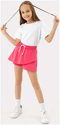 Шорты-юбка розового оттенка для девочек Mark Formelle / 103171851 - вид 2