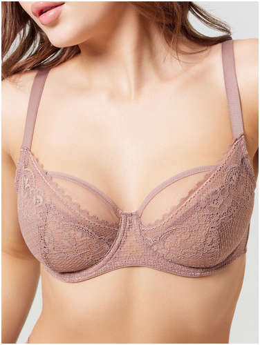 Бюстгальтер женский розовый с кружевными деталями Mark Formelle 103218427