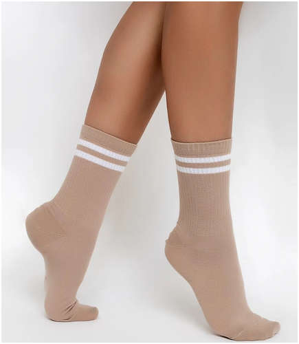 Носки женские бежевые длинные Mark Formelle / 103167223 - вид 2