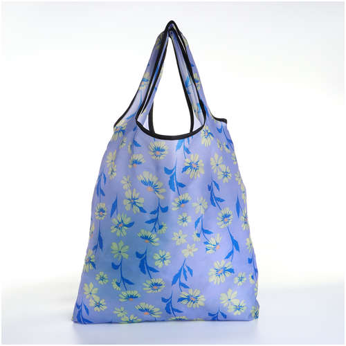 Сумка хозяйственная без застежки, складная, цвет синий / 103231144 - вид 2