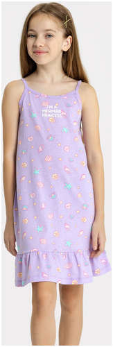 Сорочка ночная для девочек фиолетовая с текстом и рисунком ракушек Mark Formelle 103171832
