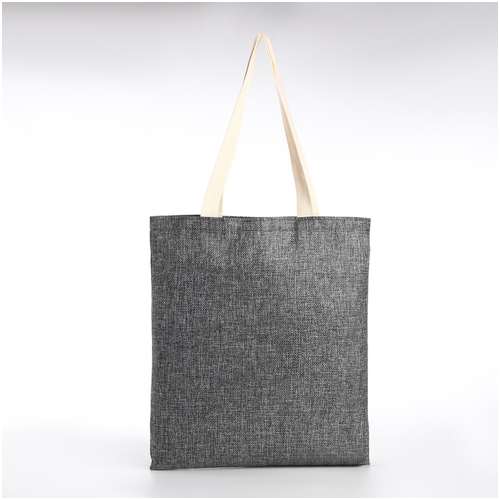 Шопер без застежки, из текстиля, цвет серый / 103165188 - вид 2