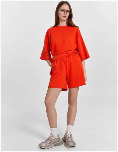 Комплект женский красный: футболка и шорты Mark Formelle / 103230521 - вид 2