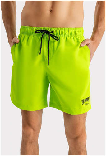 Шорты мужские спортивные для купания в зеленом цвете Mark Formelle 103168169
