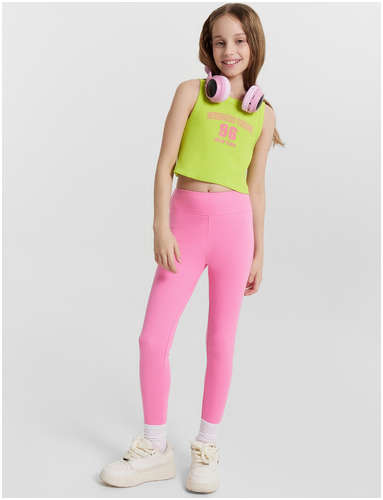 Топ для девочек лаймовый с надписью Mark Formelle / 103228120 - вид 2