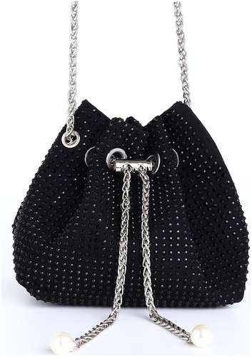 Сумка женская на затяжке, цвет черный / 103211689 - вид 2