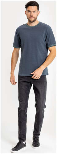 Хлопковая футболка серая с цветными манжетами Mark Formelle / 103168647 - вид 2