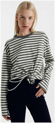 Джемпер женский в цвете хаки с молочной полоской Mark Formelle 103199911