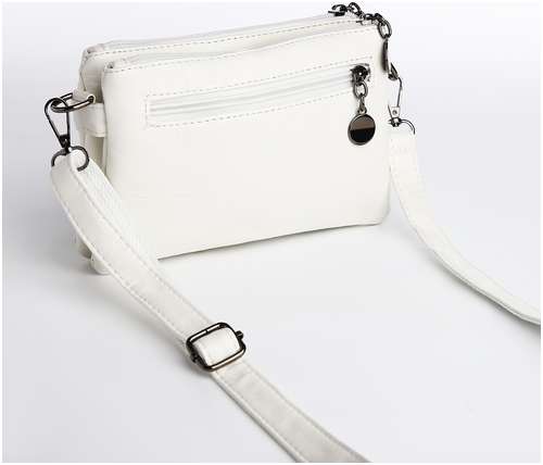Сумка кросс-боди на молнии, цвет белый / 103162275 - вид 2