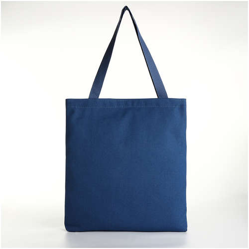Сумка-шопер на молнии, из текстиля, цвет синий / 103175352 - вид 2
