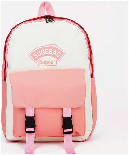 Рюкзак на молнии, наружный карман, набор шопер, сумка, цвет розовый / 103124556 - вид 2