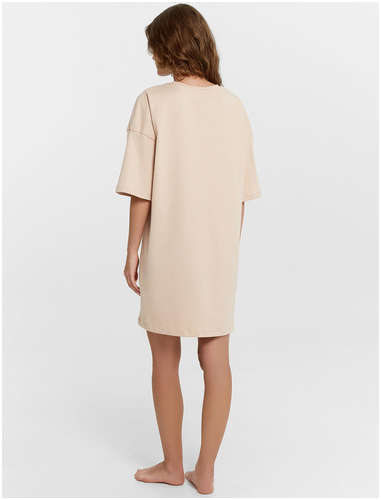 Туника женская бежевая с принтом и надписью Mark Formelle / 103240690 - вид 2