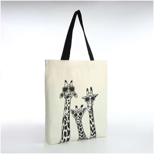 Сумка шопер без застежки, из текстиля, цвет бежевый 103172815