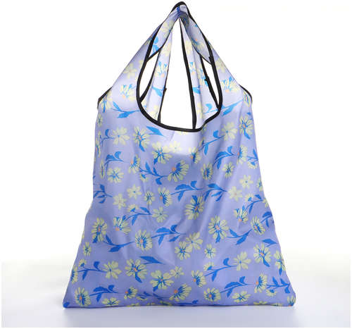 Сумка хозяйственная без застежки, складная, цвет сиреневый / 103231140 - вид 2