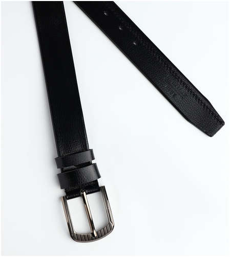 Ремень мужской, ширина 3,8 см, винт, пряжка металл, цвет черный / 103206536 - вид 2