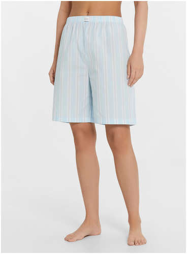 Шоры женские домашние голубые в полоску Mark Formelle / 103225513 - вид 2