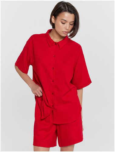 Комплект женский красный: рубашка и шорты Mark Formelle 103237106