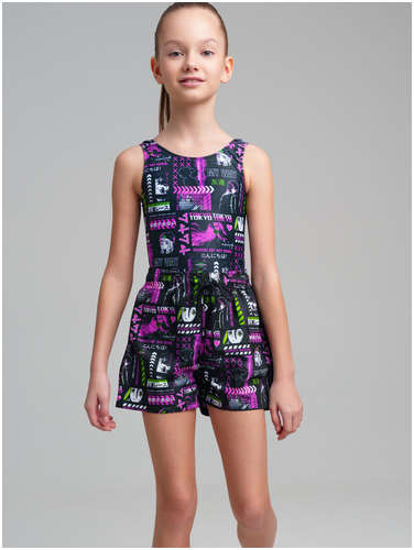 Комплект купальник трикотажный шорты PLAYTODAY / 103229397 - вид 2