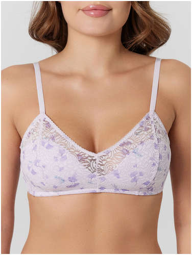 Бюстгальтер женский лавандовый с кружевом Mark Formelle 103235845