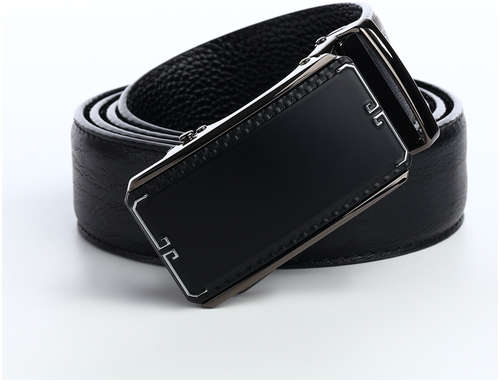 Ремень мужской, ширина 3,6 см, пряжка автомат, цвет черный / 103206414 - вид 2