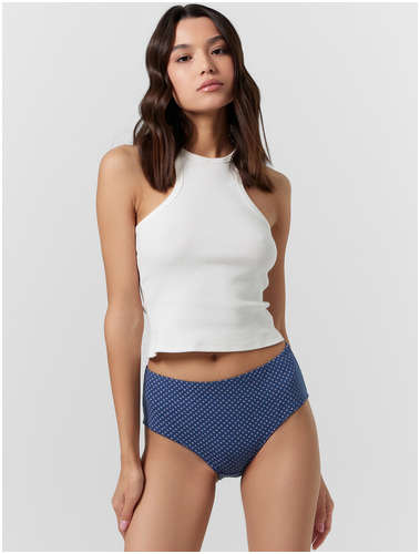 Трусы женские высокие синие с принтом Mark Formelle 103216325