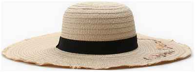 Шляпа женская minaku цвет бежевый, р-р 56-58 103114494