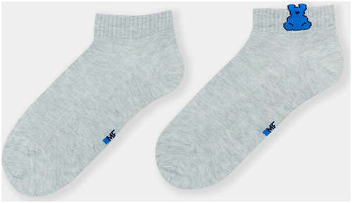 Носки унисекс серые с рисунком в виде медведя Mark Formelle / 103238589 - вид 2