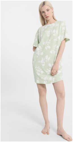 Сорочка ночная женская зеленая с цветами Mark Formelle / 103186063 - вид 2