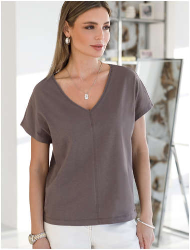 Футболка кофейный VILATTE 103241410