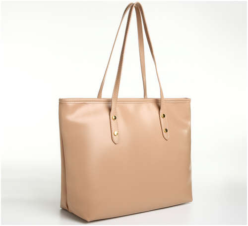 Сумка женская на молнии, цвет бежевый / 103202498 - вид 2