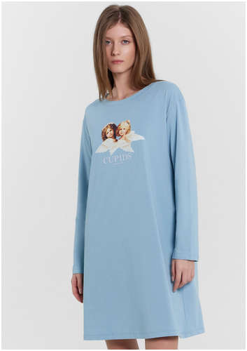 Платье женское домашнее туманно-голубая с купидонами Mark Formelle / 103211881 - вид 2