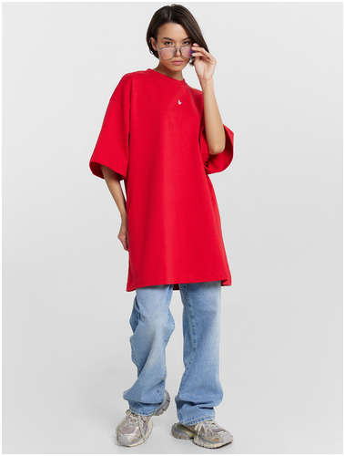 Футболка mark formelle x ольга бузова красная с надписью / 103232761 - вид 2