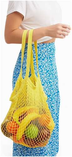 Сумка-авоська хозяйственная, клетка 1.5 см, желтая TAKE IT EASY 103237176