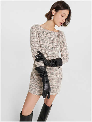 Платье женское бежевое с принтом Mark Formelle 103218451