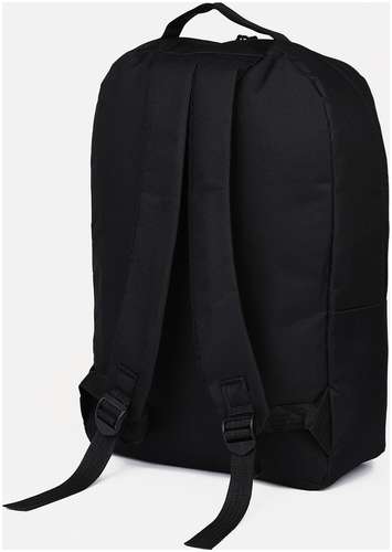 Рюкзак молодежный из текстиля на молнии, 2 кармана, цвет черный / 103161693 - вид 2
