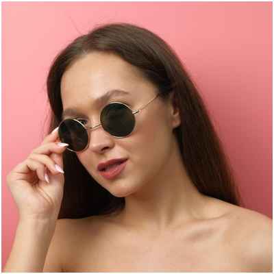 Очки солнцезащитные onesun, uv 400, 14×13×4.6 см, линза 4.6×4.6 см, зеленые / 10333295 - вид 2