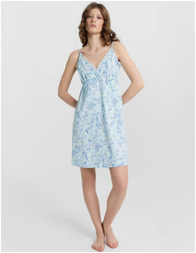 Сорочка ночная женская голубая с принтом Mark Formelle / 103223711 - вид 2