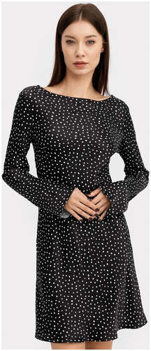 Платье женское мини черное в белый горошек Mark Formelle / 103173407 - вид 2