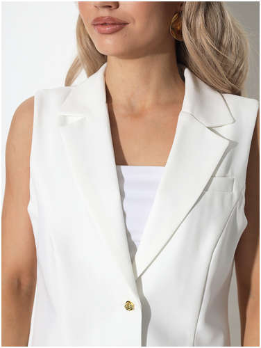 Жилет из костюмной ткани IDELINE / 103230292 - вид 2