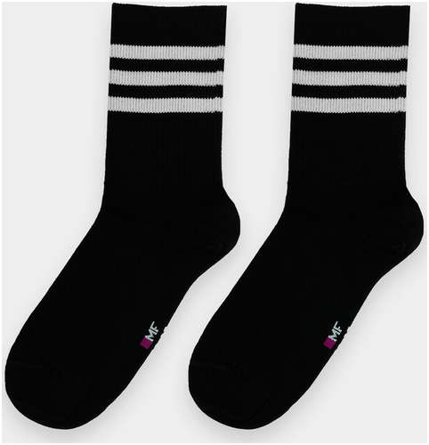 Носки унисекс высокие черные с полосками Mark Formelle / 103223222 - вид 2