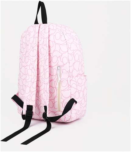 Рюкзак на молнии, 3 наружных кармана, цвет розовый / 103126740 - вид 2