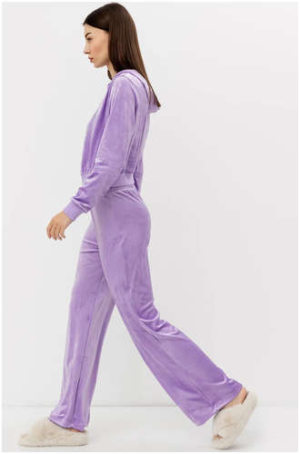 Свободные велюровые брюки фиолетового цвета Mark Formelle / 103167867