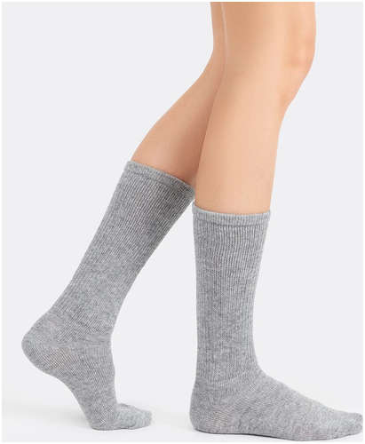 Носки женские серые из вискозы с ангорой Mark Formelle / 103211814 - вид 2