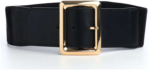 Ремень женский, ширина 5,7 см, пряжка золото, цвет черный 103206537