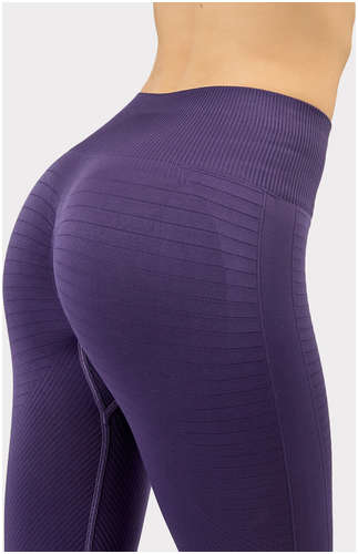 Легинсы женские спортивные с высокой талией в фиолетовом цвете Mark Formelle / 103166967